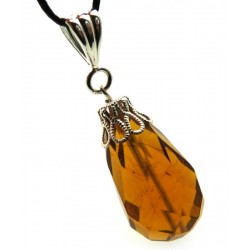 Faceted Drop Sunset Andara Crystal Pendant